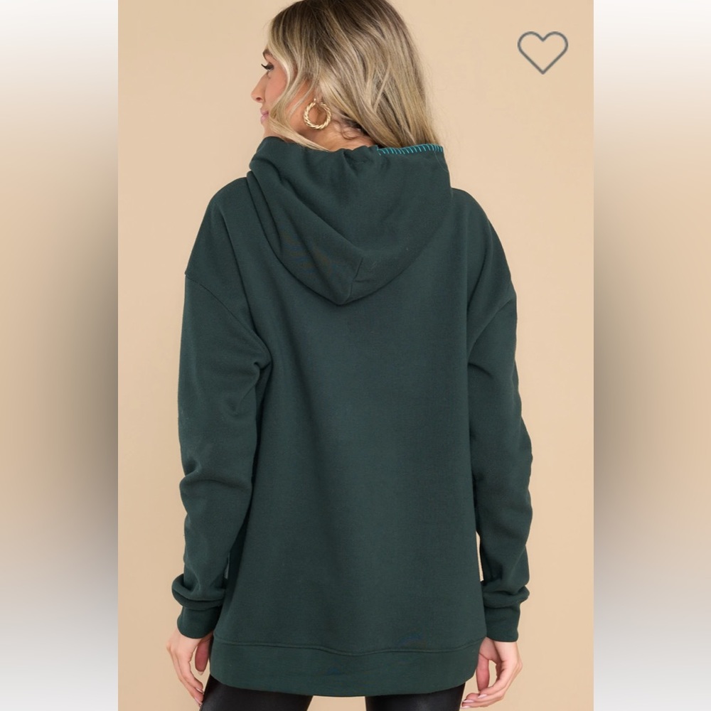 NWT WILDFOX OUTDOORSY DARK GREEN ROAD-TRIP SWEATSHIRT, Sz.S, BNWTIB - Picture 4 of 8